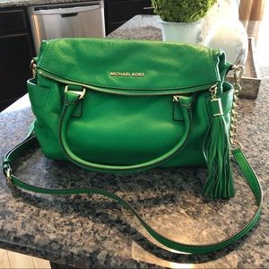 Michael Kors green crossbody purse